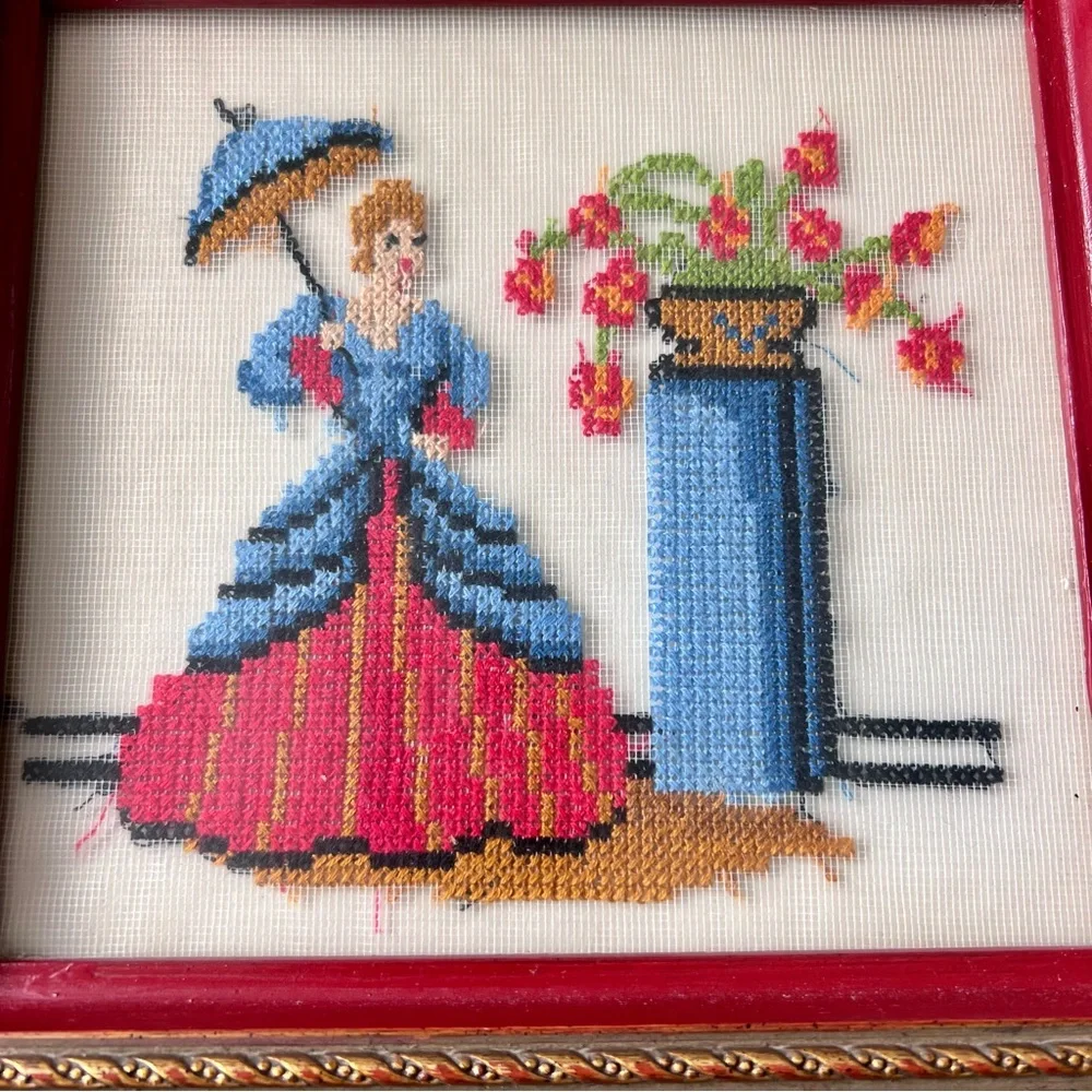 Vintage needlepoint set